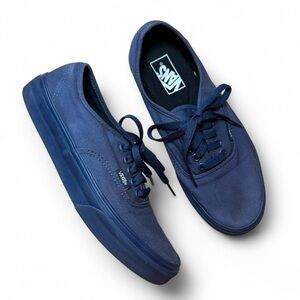 VANS Men's Navy Lace-Up Sneakers - US Size 7.5